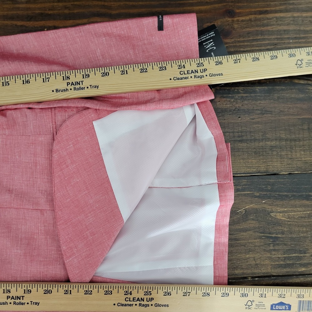 INC International Concepts Men's Sport Coat Blazer Coral Pink Linen Blend‎ Small - Picture 5 of 16